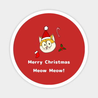 Meow Meow Merry Christmas Magnet